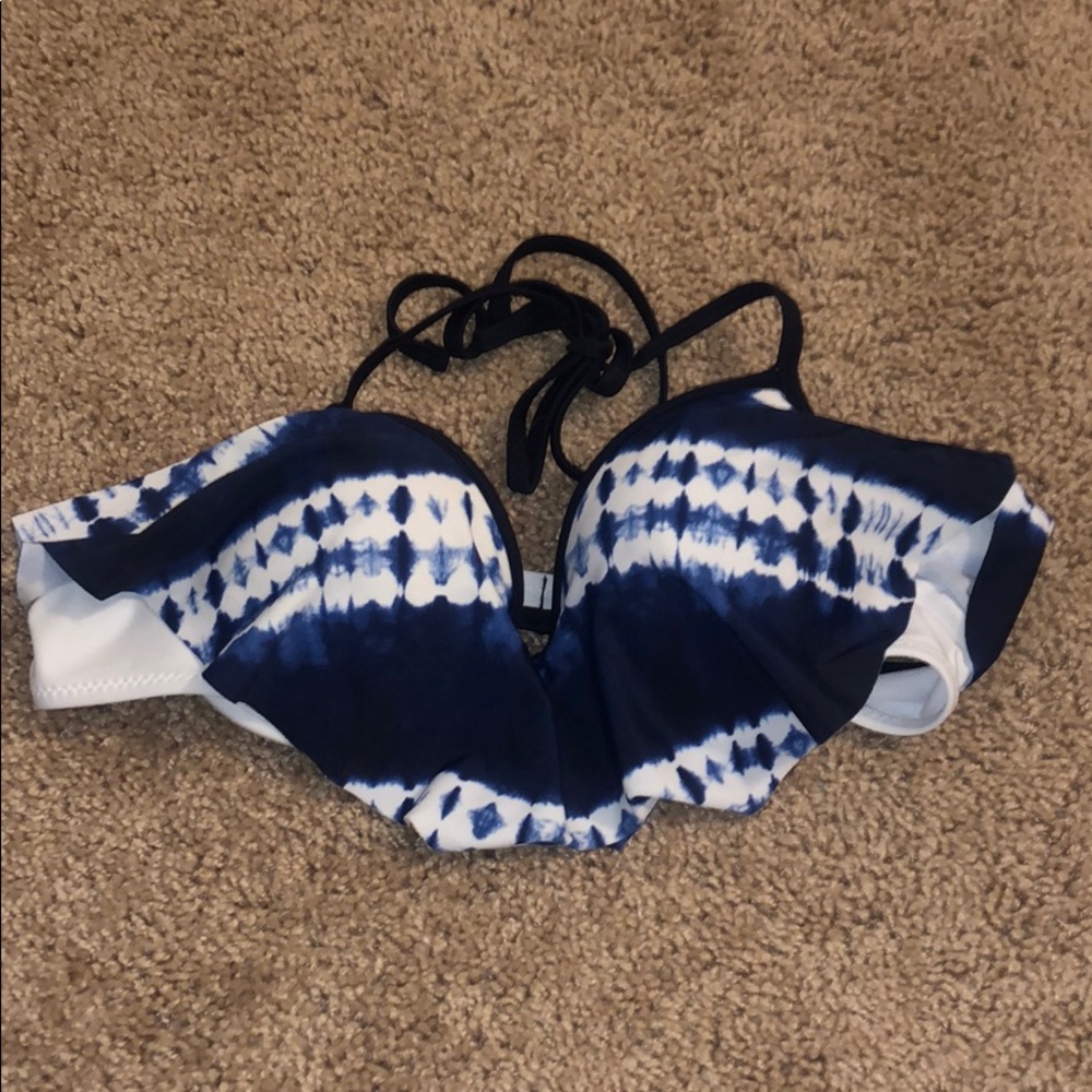 blue bathing suit top